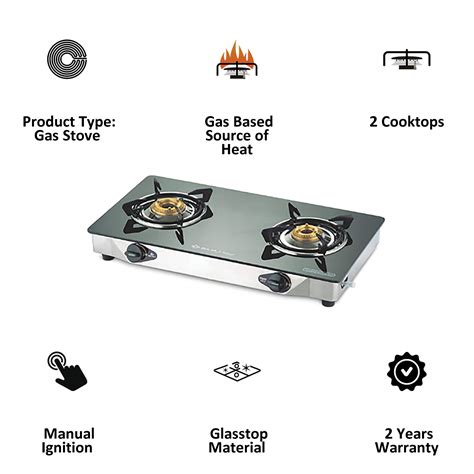 bajaj gas stove glass top